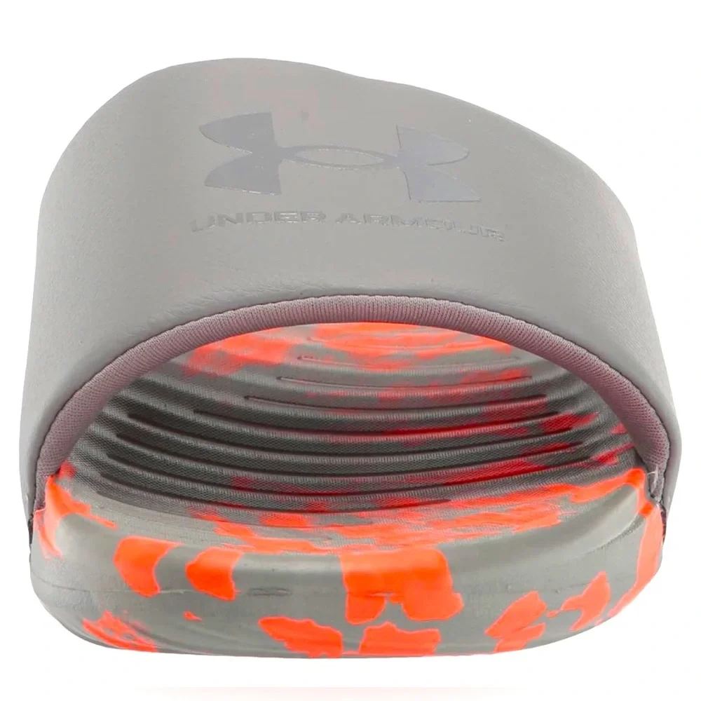 Under Armour Slides in Orange and Gray